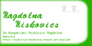 magdolna miskovics business card